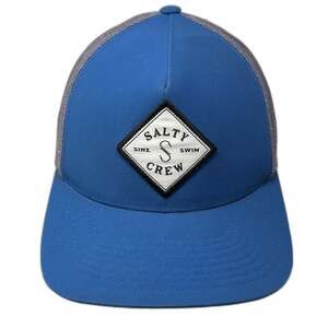 Salty Crew Trucker Hat Blue One Size Mesh Snapback Polyester Patch Sink Swim